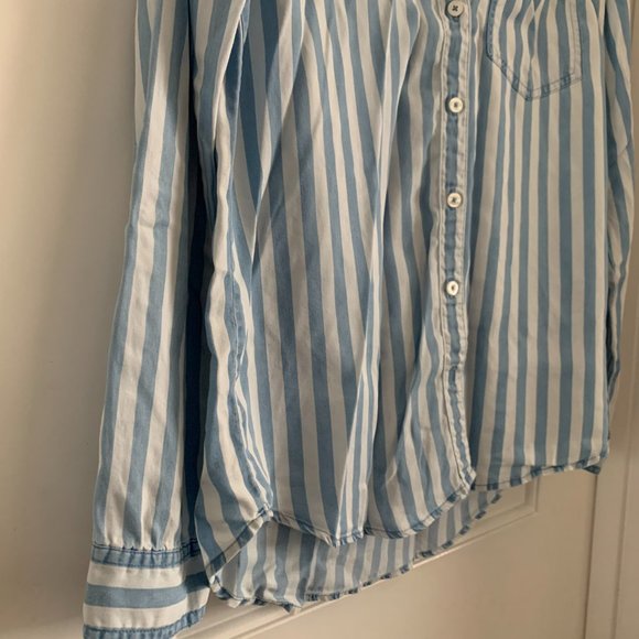 FOREVER 21 Stripes Button Up Long Sleeve Top - Picture 3 of 5